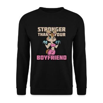 Easter Greetings - Easter Bunny - Unisex Sweatshirt - black - Front - Alina (178cm) & Michal (187cm)