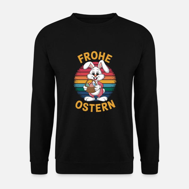 Frohe Ostern Lustiges - Unisex Pullover - Schwarz