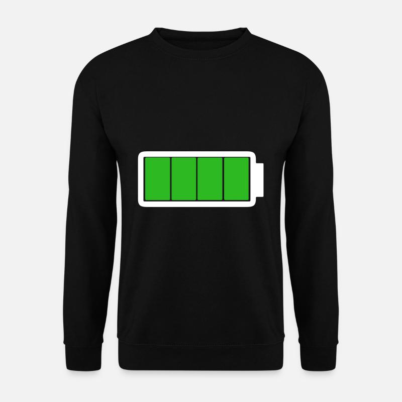 Battery - Fully charged | Energy - Unisex Sweatshirt - black