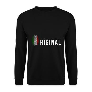 Italie original italy - Sweat-shirt Unisexe - noir - Devant - Alina (178cm) & Michal (187cm)