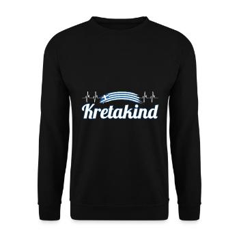 Kretakind Griechenland Urlaub Kreta - Unisex Pullover - Schwarz - Vorne - Alina (178cm) & Michal (187cm)