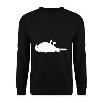 Oiseau sur le dos - Sweat-shirt Unisexe - noir - Devant - Alina (178cm) & Michal (187cm)