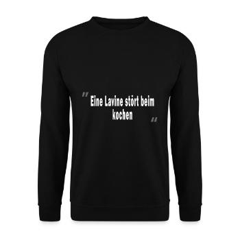 Eine Lavine stört beim kochen - Unisex Pullover - Schwarz - Vorne - Alina (178cm) & Michal (187cm)