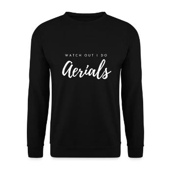 Lindy Hop Tanzen: Watch out I do aerials white - Unisex Pullover - Schwarz - Vorne - Alina (178cm) & Michal (187cm)