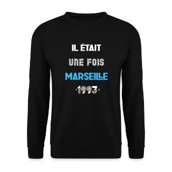 Il était une fois, Marseille - Sweat-shirt Unisexe - noir - Devant - Alina (178cm) & Michal (187cm)