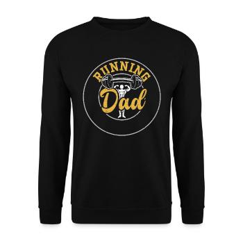 Running Dad - Gym - Unisex Pullover - Schwarz - Vorne - Alina (178cm) & Michal (187cm)