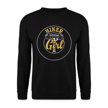 Hiker Girl - Gym - Unisex Sweatshirt - black - Front - Alina (178cm) & Michal (187cm)