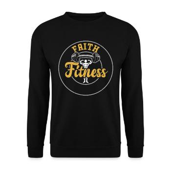 Faith Fitness - Gym - Unisex Sweatshirt - black - Front - Alina (178cm) & Michal (187cm)