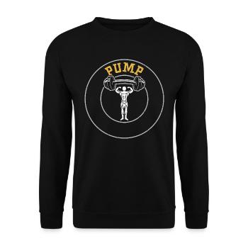 Pump - Gym - Unisex Pullover - Schwarz - Vorne - Alina (178cm) & Michal (187cm)