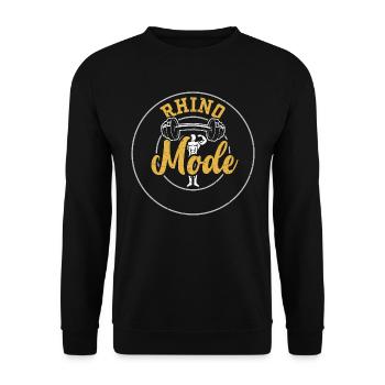 Rhino Mode - Gym - Unisex Sweatshirt - black - Front - Alina (178cm) & Michal (187cm)