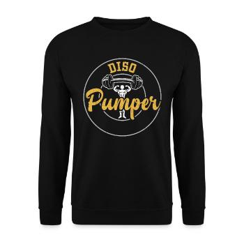 Diso Pumper - Gym - Unisex Pullover - Schwarz - Vorne - Alina (178cm) & Michal (187cm)