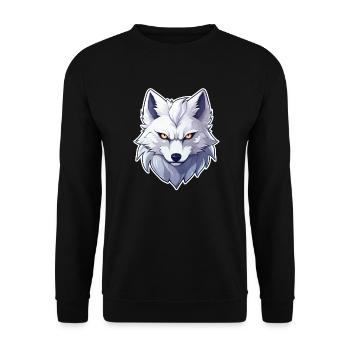 Wolf Anime - Unisex Sweatshirt - black - Front - Alina (178cm) & Michal (187cm)