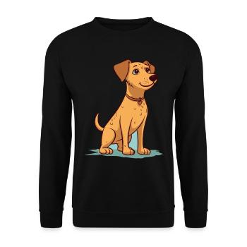 Cute dog design for dog owners - Unisex Sweatshirt - black - Front - Alina (178cm) & Michal (187cm)