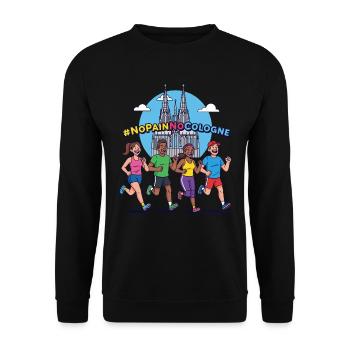 No Pain No Cologne - Unisex Pullover - Schwarz - Vorne - Alina (178cm) & Michal (187cm)