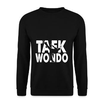 Martial Arts Tae kwon do Asia Gift - Unisex Sweatshirt - black - Front - Alina (178cm) & Michal (187cm)