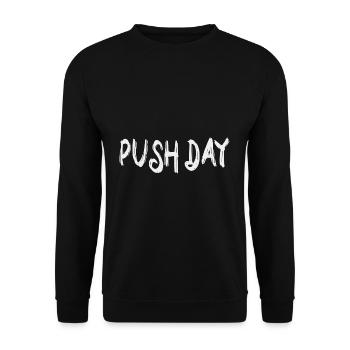 Push day - Unisex Pullover - Schwarz - Vorne - Alina (178cm) & Michal (187cm)