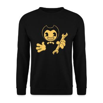 Bendy Repairman - Unisex Pullover - Schwarz - Vorne - Alina (178cm) & Michal (187cm)