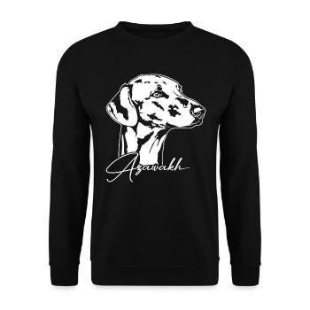 AZAWAKH Portrait Chiens Lévriers Wilsigns - Sweat-shirt Unisexe - noir - Devant - Alina (178cm) & Michal (187cm)
