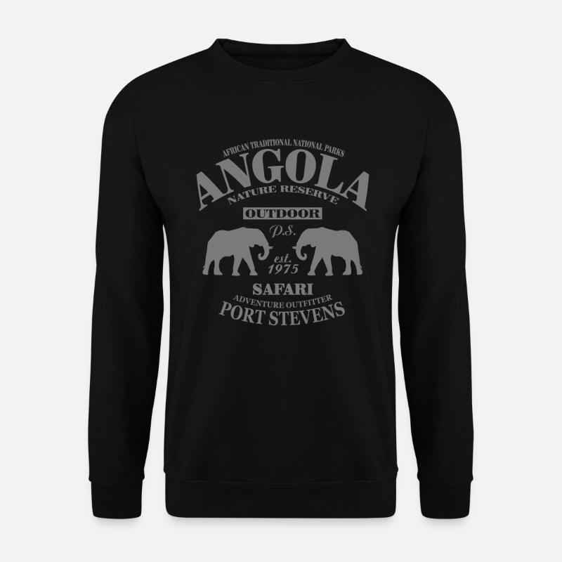 Angola - Elefant - Unisex Pullover - Schwarz
