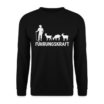 Ziegen Führungskraft Ziegenbock Landwirt Ziege - Unisex Pullover - Schwarz - Vorne - Alina (178cm) & Michal (187cm)