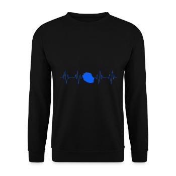 Herzschlag-Treffen im Indischen Ozean - Unisex Pullover - Schwarz - Vorne - Alina (178cm) & Michal (187cm)