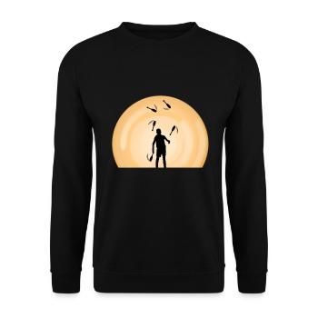 Jonglage Backcrosslove jonglieren Backcross - Unisex Pullover - Schwarz - Vorne - Alina (178cm) & Michal (187cm)