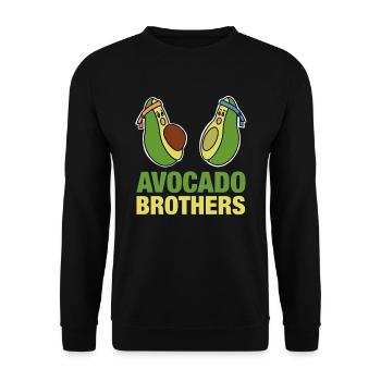 Avocado Brothers Vegan Végétarien cadeau - Sweat-shirt Unisexe - noir - Devant - Alina (178cm) & Michal (187cm)