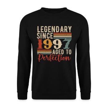 Legendary Since 1997 Birthday Gift 1997 - Unisex Sweatshirt - black - Front - Alina (178cm) & Michal (187cm)