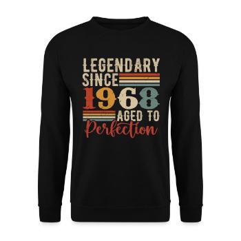 Légendaire Depuis 1968 Cadeau D'anniversaire 1968 - Sweat-shirt Unisexe - noir - Devant - Alina (178cm) & Michal (187cm)