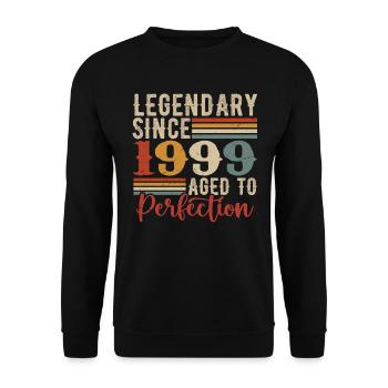 Legendary Since 1999 Birthday Gift 1999 - Unisex Sweatshirt - black - Front - Alina (178cm) & Michal (187cm)