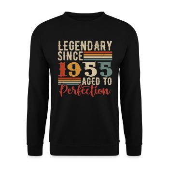 Légendaire Depuis 1955 Cadeau D'anniversaire 1955 - Sweat-shirt Unisexe - noir - Devant - Alina (178cm) & Michal (187cm)