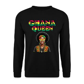 Afrika Königin Ghana Ghana Ghana Frau - Unisex Pullover - Schwarz - Vorne - Alina (178cm) & Michal (187cm)