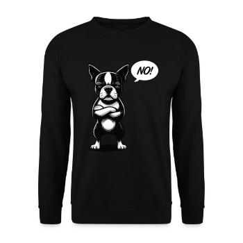 Pas de Boston Terrier Boston Propriétaire d’un Boston terrier - Sweat-shirt Unisexe - noir - Devant - Alina (178cm) & Michal (187cm)