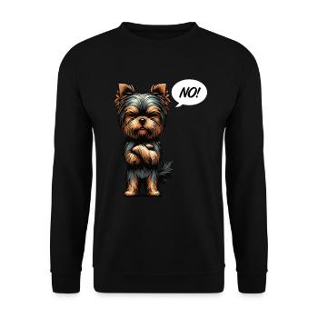 No Yorkshire Terrier Yorkie Yorkie Owner Yorkies - Unisex Sweatshirt - black - Front - Alina (178cm) & Michal (187cm)