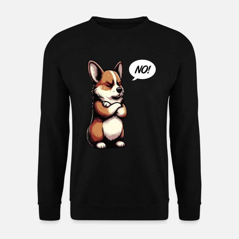 No Corgi Corgis Welsh Corgi Corgibesitzer Corgis - Unisex Pullover - Schwarz