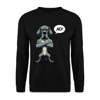 Pas de Dogue Allemand Propriétaire de Dogue Allemand Fan de Dogue Allemand - Sweat-shirt Unisexe - noir - Devant - Alina (178cm) & Michal (187cm)