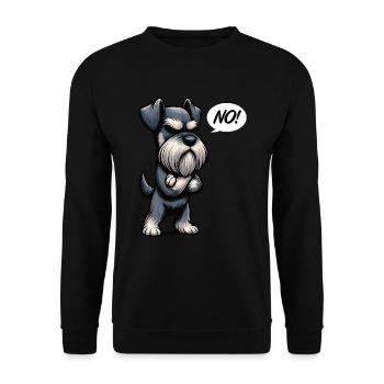 No Schnauzer Giant Schnauzer Schnauzer Owner - Unisex Sweatshirt - black - Front - Alina (178cm) & Michal (187cm)