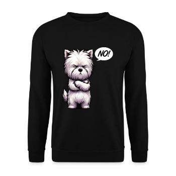 No West highland terrier Westie West highland dog - Unisex Sweatshirt - black - Front - Alina (178cm) & Michal (187cm)