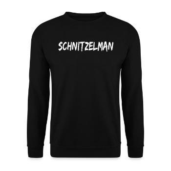 Schnitzelman! Friends, Party, Fun, Gift! - Unisex Sweatshirt - black - Front - Alina (178cm) & Michal (187cm)
