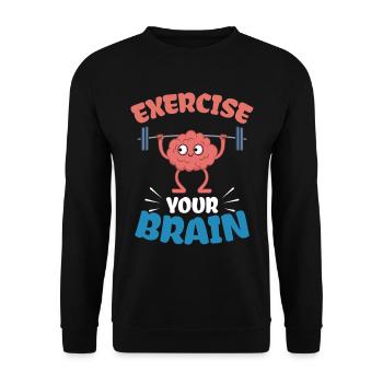 Neuro Brain Neurology Saying Funny Gift - Unisex Sweatshirt - black - Front - Alina (178cm) & Michal (187cm)