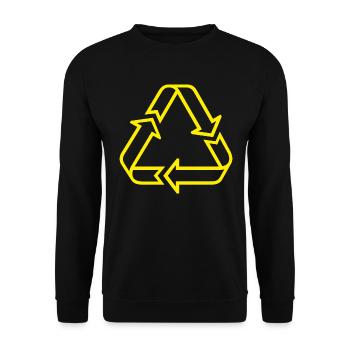 Symbole de recyclage - Sweat-shirt Unisexe - noir - Devant - Alina (178cm) & Michal (187cm)