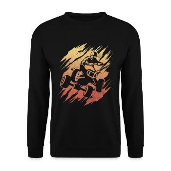 ATV Offroad Biker Quad Driver Graphic Quad - Unisex Sweatshirt - black - Front - Alina (178cm) & Michal (187cm)