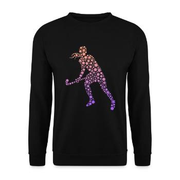 Joueur de hockey Joueur de hockey sur gazon - Sweat-shirt Unisexe - noir - Devant - Alina (178cm) & Michal (187cm)