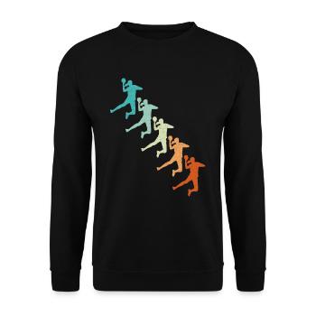 Handballerin Handballspielerin Frauen Handball - Unisex Pullover - Schwarz - Vorne - Alina (178cm) & Michal (187cm)