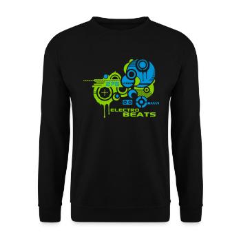 ELECTRO BEATS - Unisex Sweatshirt - black - Front - Alina (178cm) & Michal (187cm)
