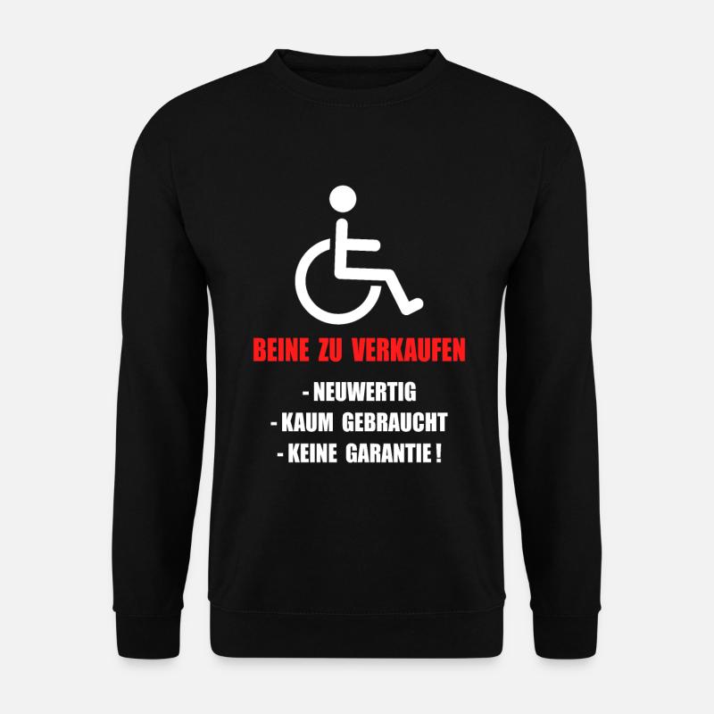 Rollstuhl Handicap Humor Behinderung Rolli - Unisex Pullover - Schwarz