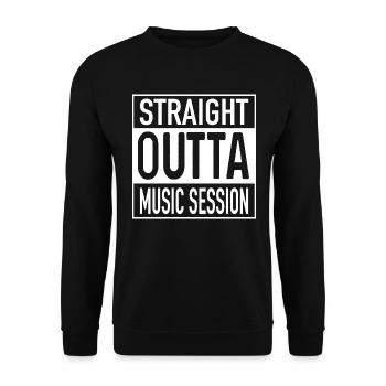 Session de musique OUTTA directe - Sweat-shirt Unisexe - noir - Devant - Alina (178cm) & Michal (187cm)