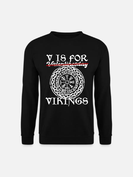 Valentinstag Wikinger Liebe Geschenk - Unisex Pullover - Schwarz