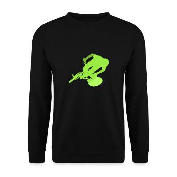 Mountainbiking Trail Biker BMX - Unisex Pullover - Schwarz - Vorne - Alina (178cm) & Michal (187cm)