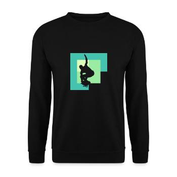 Skateboard Skateboarder sk8 Skate - Unisex Pullover - Schwarz - Vorne - Alina (178cm) & Michal (187cm)